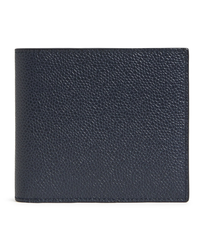 Thom Browne pebble grain leather bifold wallet 10x11cm UK version