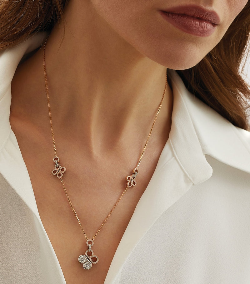 Boodles Be Boodles rose gold diamond necklace - British product