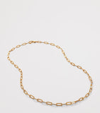 Monica Vinader gold vermeil paperclip chain necklace adjustable, UK version