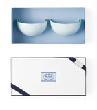 Prada set of two celadon porcelain bowls with hand-glazed finish, imported from the UK