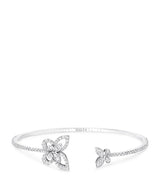 Harrods Graff White Gold and Diamond Butterfly Bangle- Buy online at McGrocer