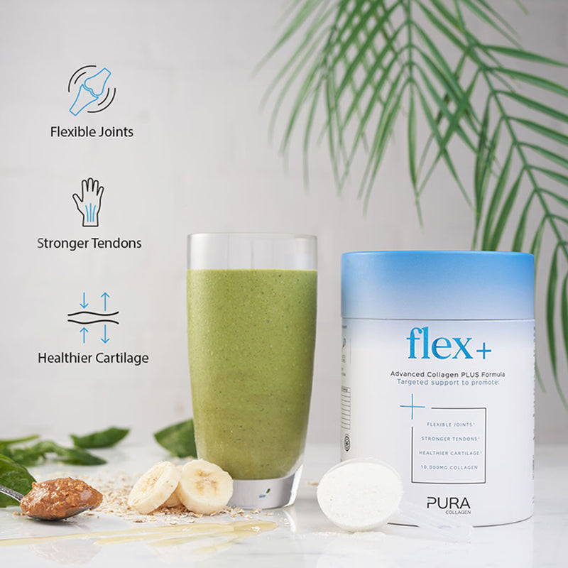 Pura Collagen Flex+ powder 282g, imported from the UK