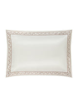 Harrods Pure Mulberry Silk Oxford Pillowcase with Fern Motif 50cm x 70cm- Buy online at McGrocer