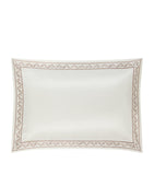 Gingerlily silk pillowcase with fern motif and Oxford border 50cm x 70cm, UK version