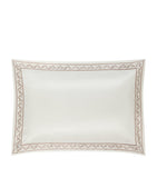 Gingerlily silk pillowcase with fern motif and Oxford border 50cm x 70cm, UK version