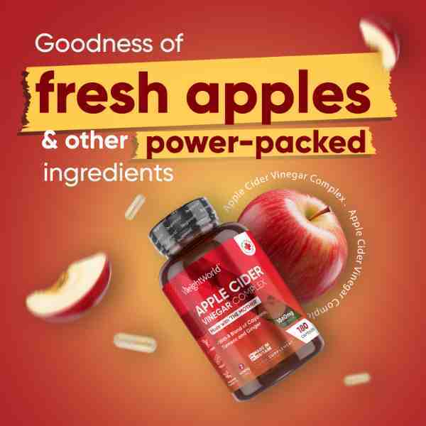 WeightWorld Apple Cider Vinegar with mother capsules 180, UK version