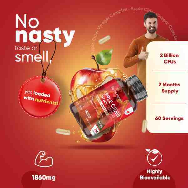 WeightWorld Apple Cider Vinegar with mother capsules 180, UK version