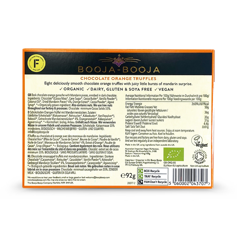 Booja-Booja chocolate orange truffles 92g - British product
