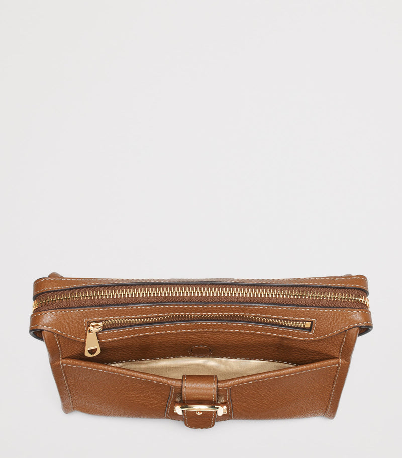 Aspinal of London Bella cross-body satchel pebble leather - British product