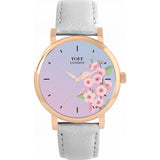 Superdrug Toff London Pink Ladies Pink Cherry Blossom Flower Watch- Buy online at McGrocer