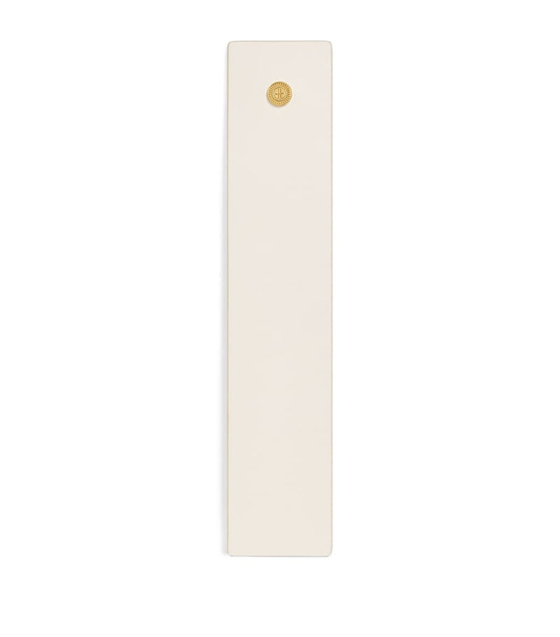 Harrods leather embossed-logo bookmark, UK version