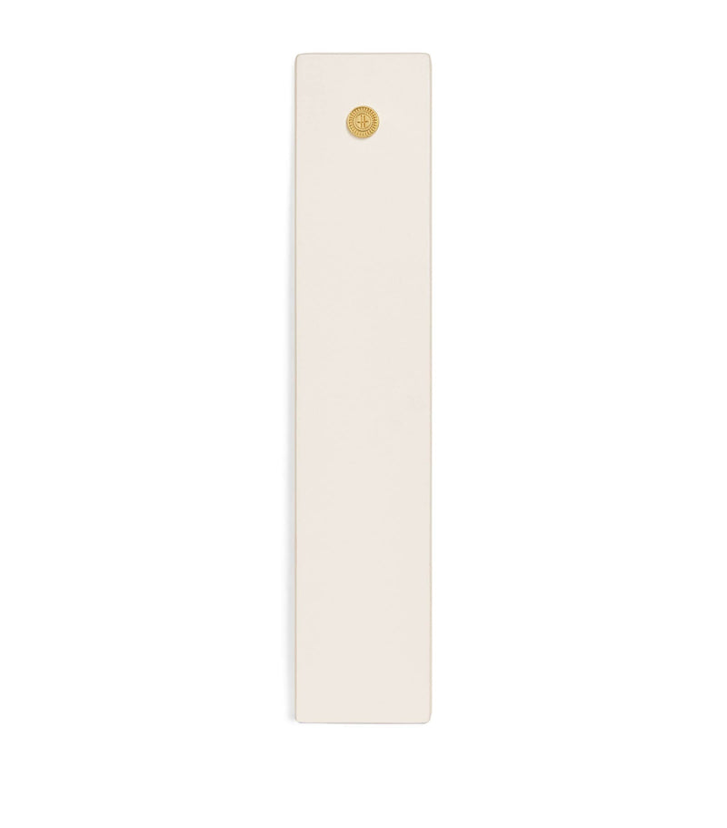 Harrods leather embossed-logo bookmark, UK version