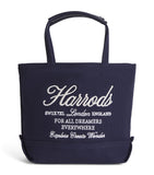 Harrods small embroidered logo tote bag, UK version