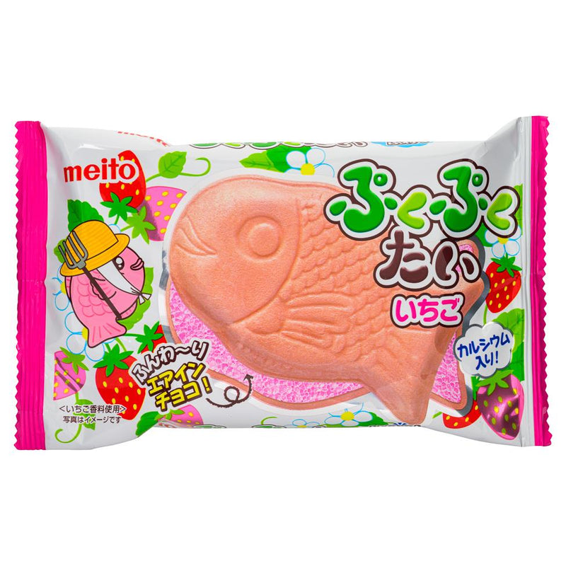 Meito Pukupuku Tai monaka strawberry wafer (British brand)