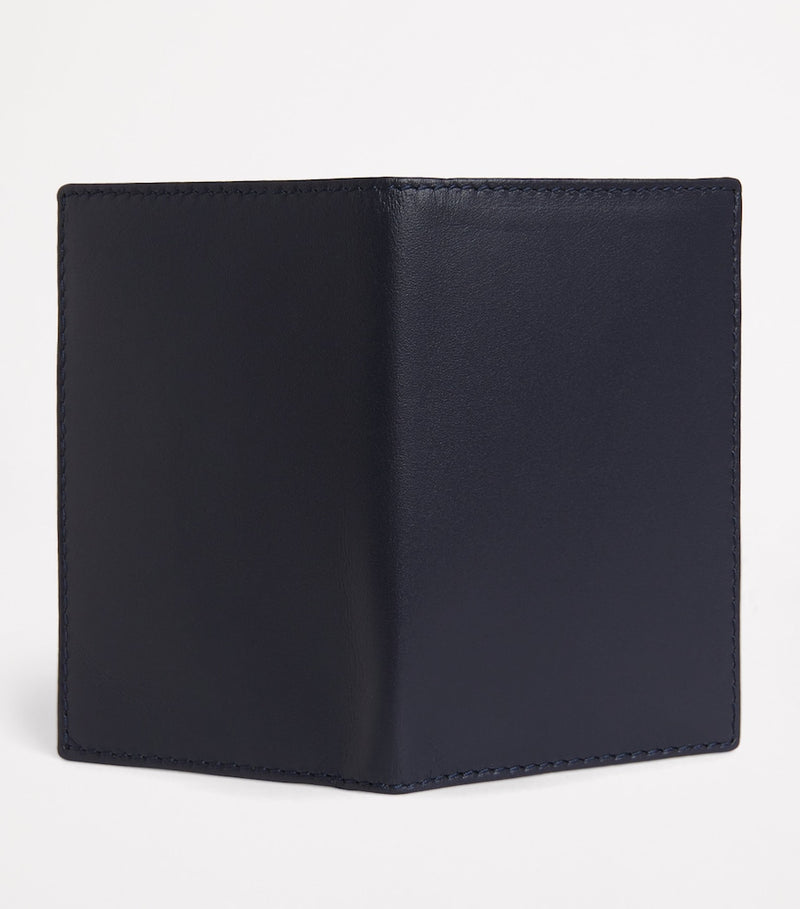 Comme des Garçons leather bifold card holder 10x7cm, imported from the UK