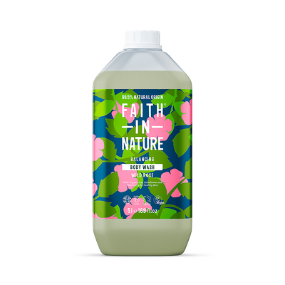 Holland & Barrett Faith In Nature Body Wash Wild Rose Shower Gel 5L- Buy online at McGrocer