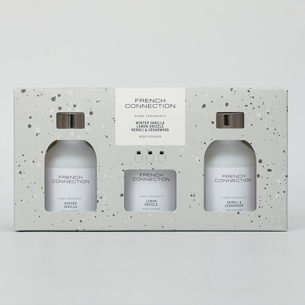 French Connection White Collection Reed Diffusers 3x50ml - British product