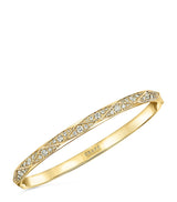Harrods Graff Laurence Graff Signature Yellow Gold and Diamond Bangle - 4mm- Buy online at McGrocer