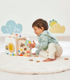 Janod wooden multi-activity cube, imported from the UK