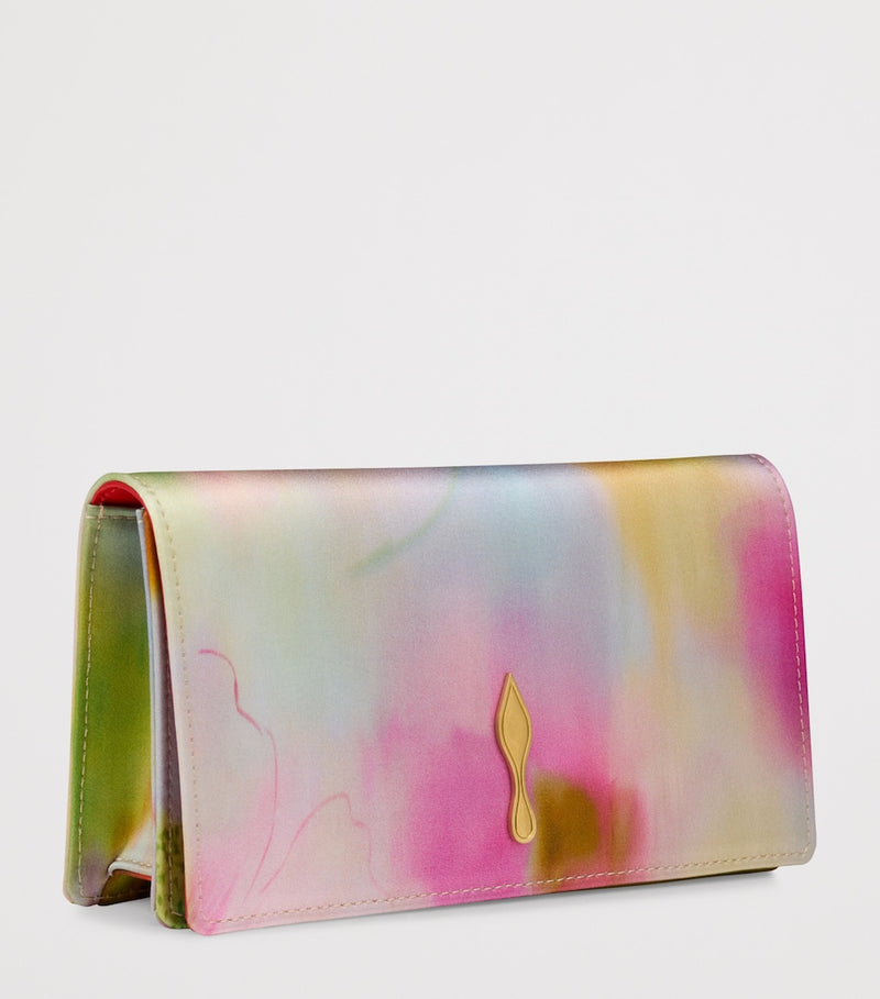 Christian Louboutin Bettina silk clutch bag with watercolour print - British product