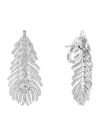 Boucheron plume de paon earrings white gold diamonds, UK version