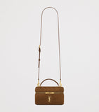 Saint Laurent suede vanity bag, imported from the UK