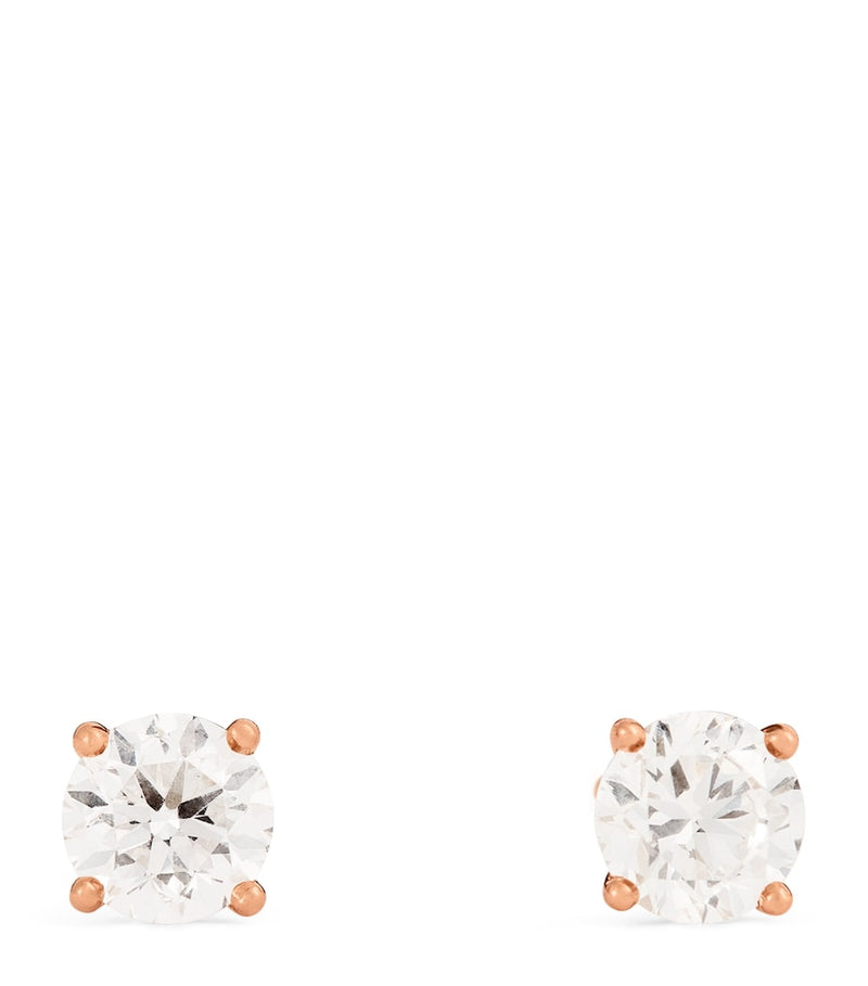 Harrods rose gold diamond stud earrings, UK version