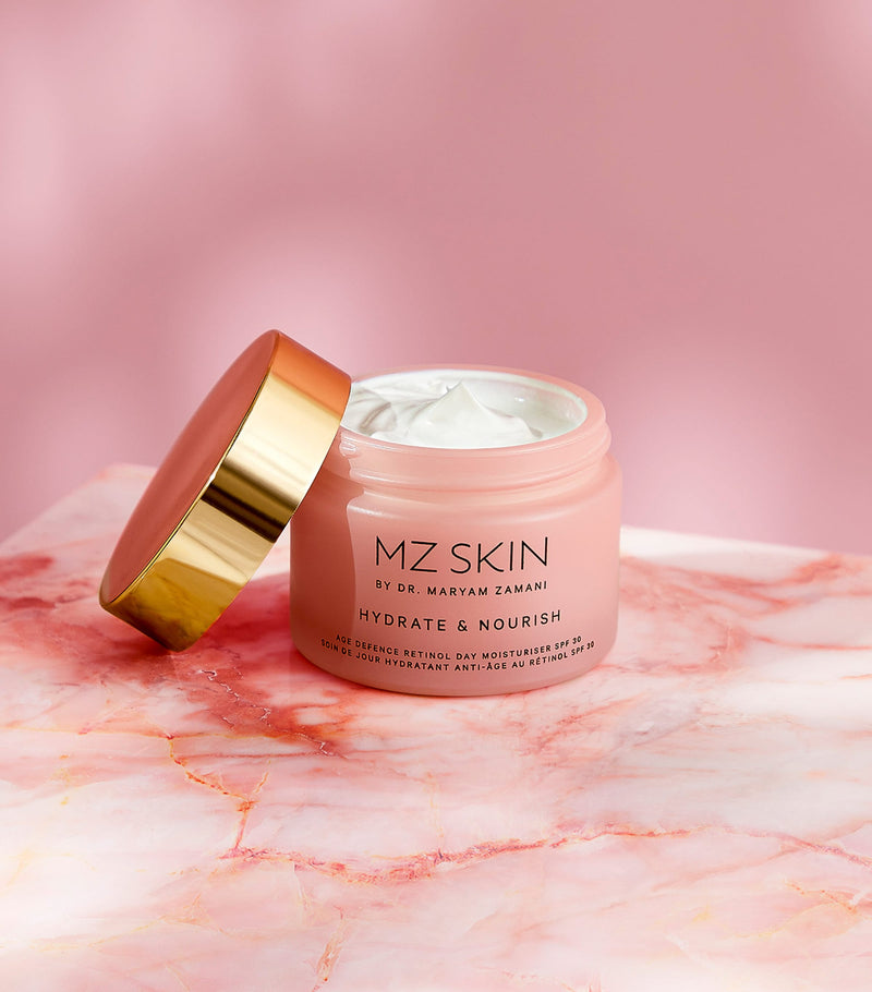 MZ Skin retinol day moisturiser with SPF 30 and kahai nut oil 50ml, imported from the UK