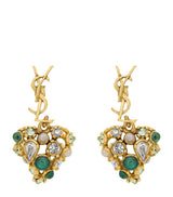 Harrods Saint Laurent Cassandre Heart Clip-On Pendant Earrings- Buy online at McGrocer