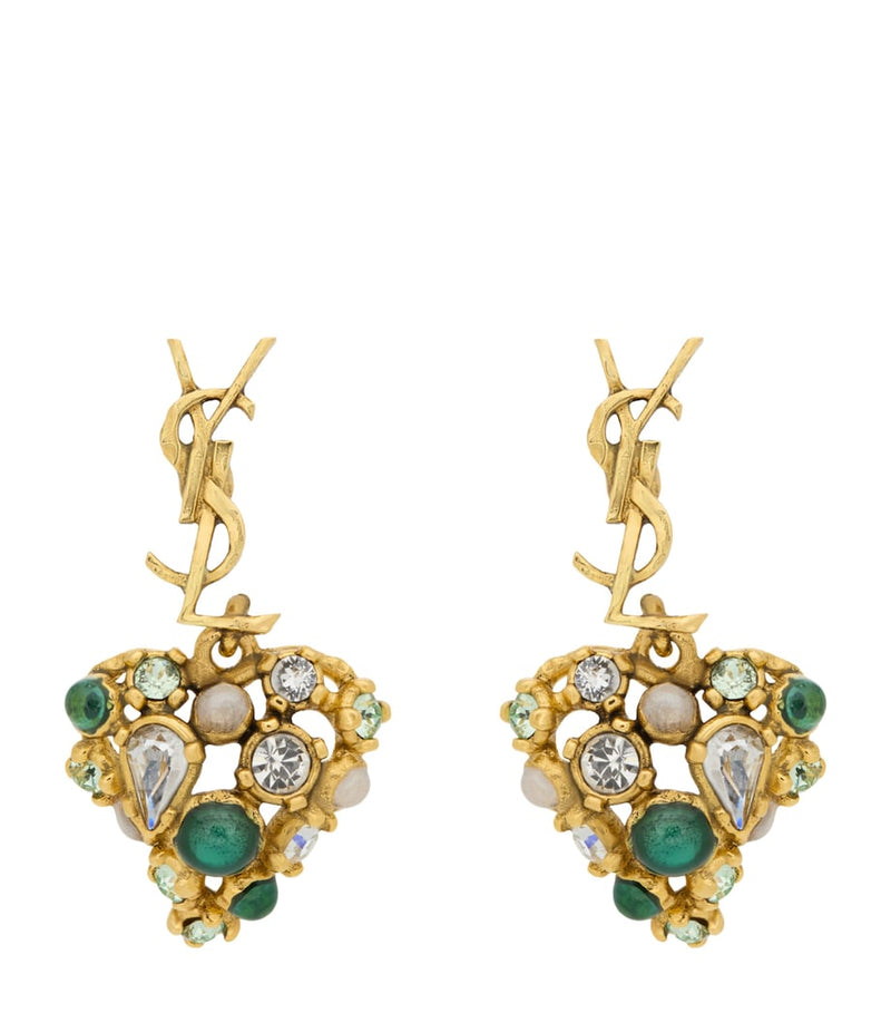 Saint Laurent Cassandre Heart earrings gold-tone, UK version