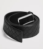 حزام Bottega Veneta Intrecciato من جلد العجل، مستورد من المملكة المتحدة