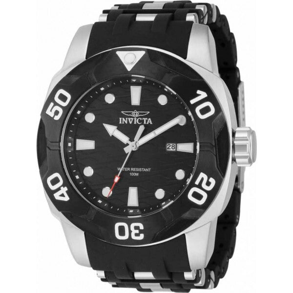 Invicta Sea Spider black watch with silicone strap, imported from the UK