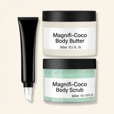 Soap & Glory Magnificoco bundle lip gloss body scrub butter, UK version