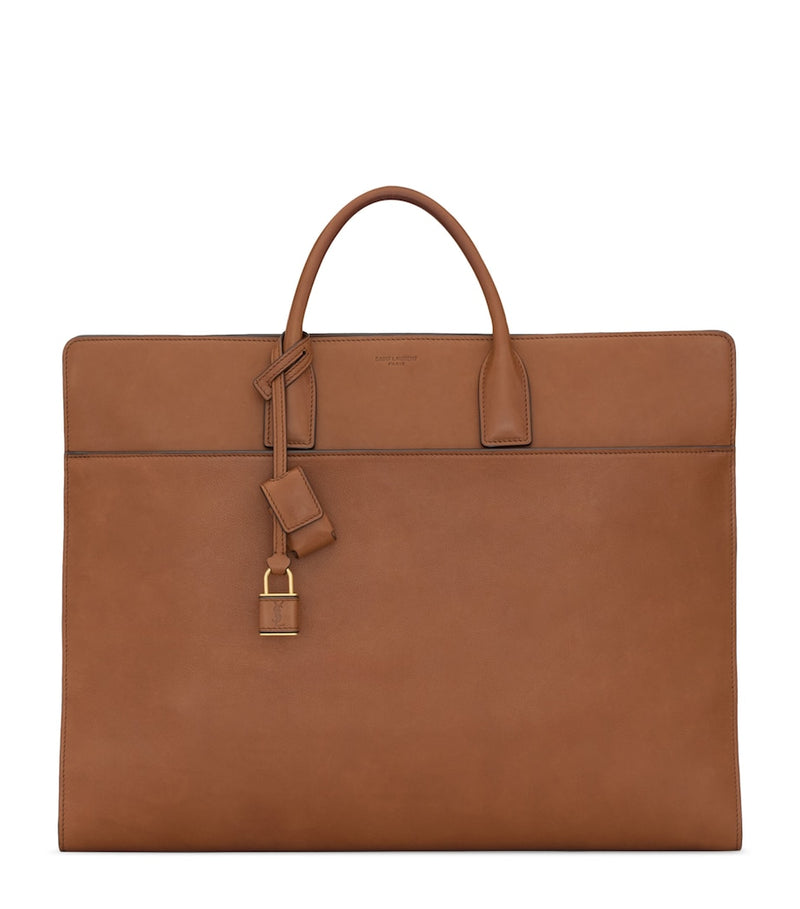 Saint Laurent Sac Du Jour leather briefcase with padlock, imported from the UK