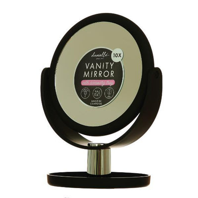 Superdrug Danielle Creations Black Soft Touch Vanity Mirror With Tray - 25 x 18 cm- Buy online at McGrocer