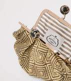 Weekend Max Mara Pasticcino woven jacquard clutch, imported from the UK