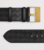 Bottega Veneta large calfskin Intrecciato watch belt, imported from the UK