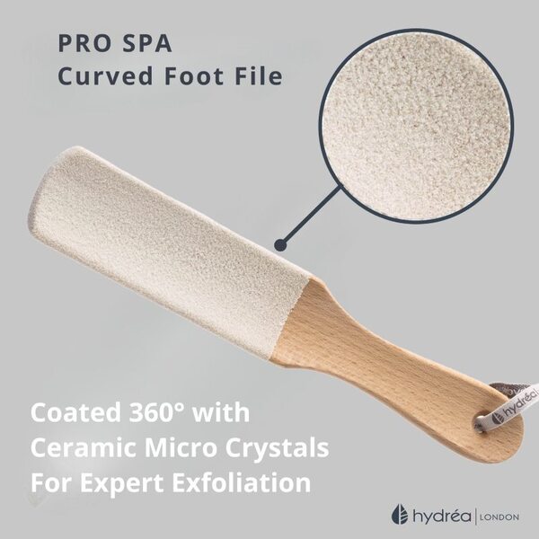 Hydrea London curved foot file with ceramic microcrystals (British brand)