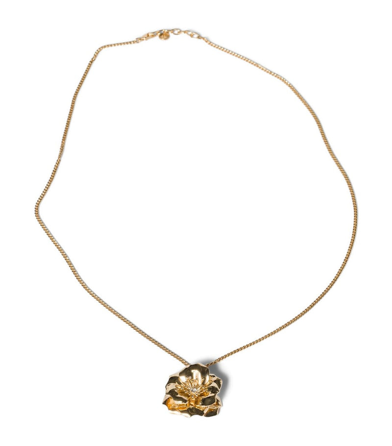 Miu Miu gold-tone flower pendant necklace, UK version