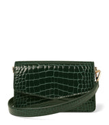 Harrods Aspinal of London Leather Croc-Embossed Eliza Clutch Bag- Buy online at McGrocer
