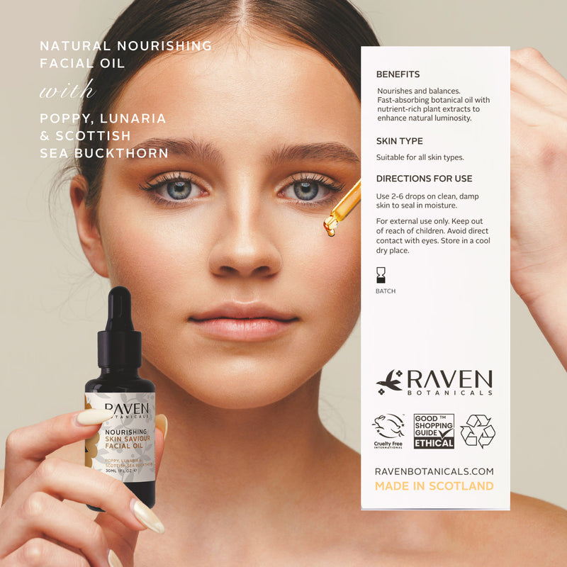 Raven Botanicals Skin Saviour facial oil 30ml - British product