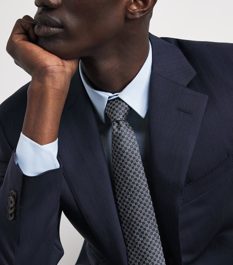 Emporio Armani silk jacquard tie - British product