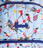 Harrods quilted Trooping the Colour backpack, imported from the UK