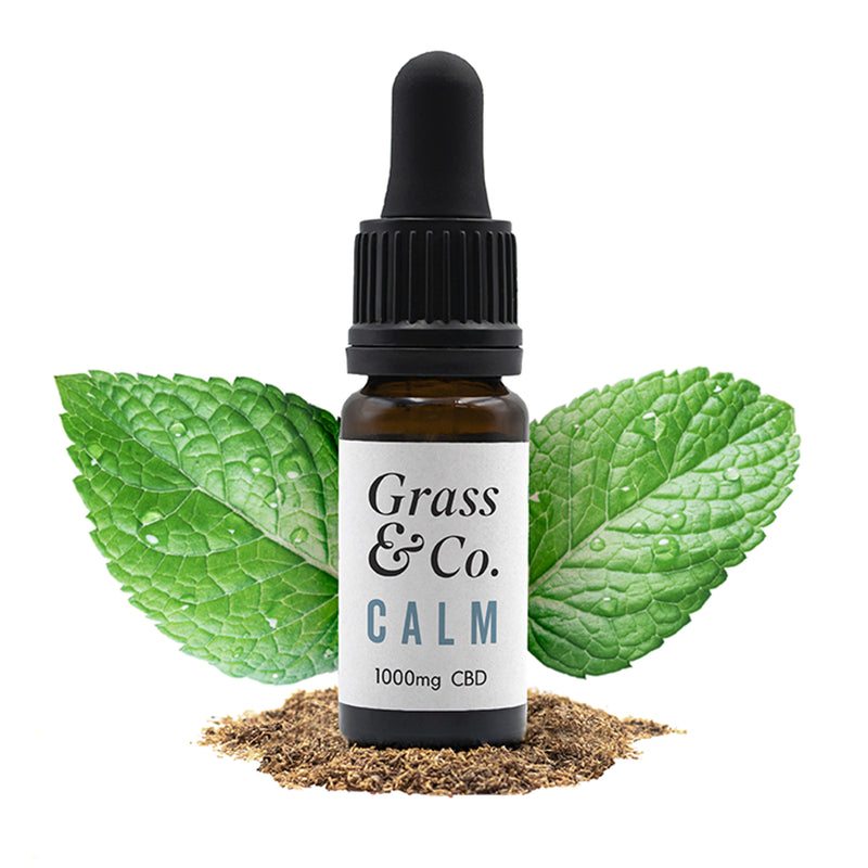 Grass & Co. CALM CBD Consumable Oil 1000mg with Ashwagandha, Chamomile & Mint 10ml