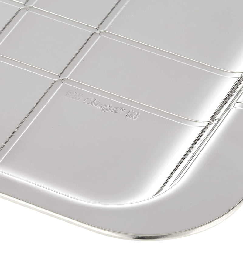 Christofle silver-plated Graphik tray 15cm x 10cm - British product