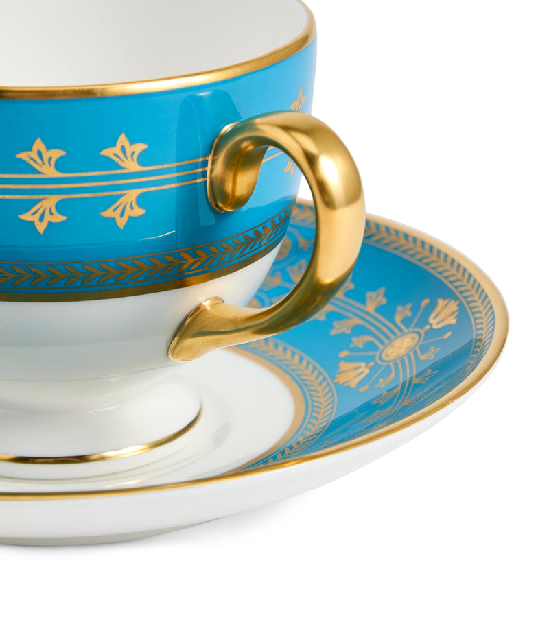 Wedgwood Bacchus bone china teacup and saucer 175ml (British brand)