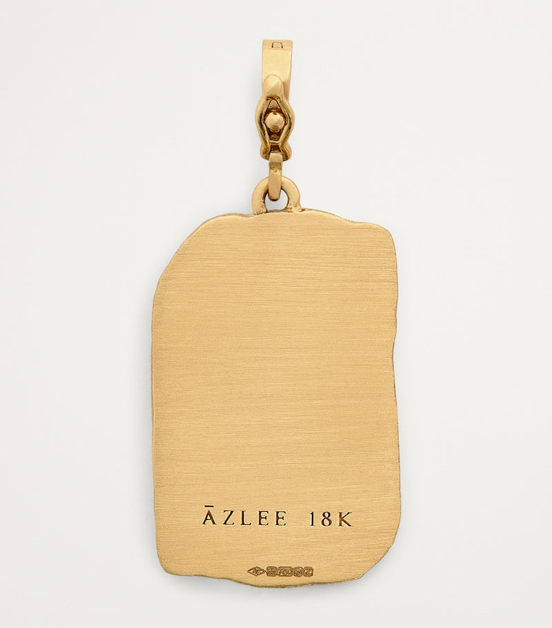 Azlee coin charm large yellow gold diamonds (British brand)