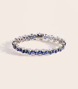 Harrods Suzanne Kalan White Gold Diamond and Blue Sapphire One of a Kind Bracelet- Buy online at McGrocer