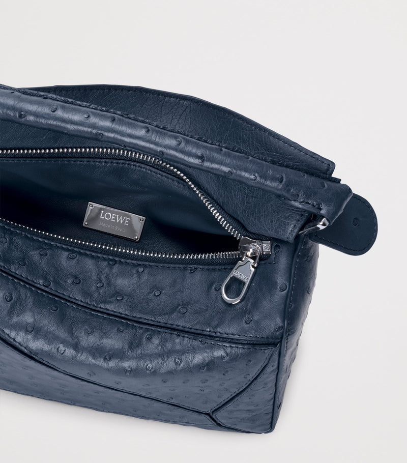 LOEWE Puzzle handbag small ostrich leather, imported from the UK