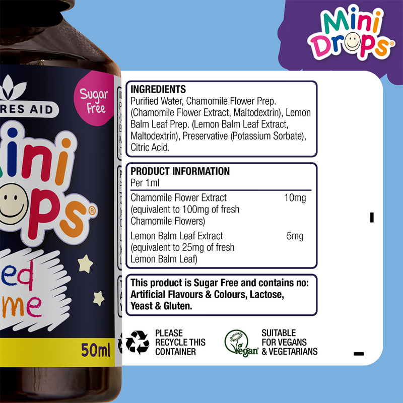 Chamomile and Lemon Balm Night-Time Supplement Drops for Children 50ml